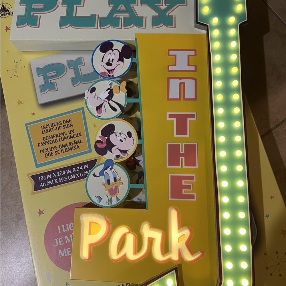 Disney Play in the Park Light-Up Sign